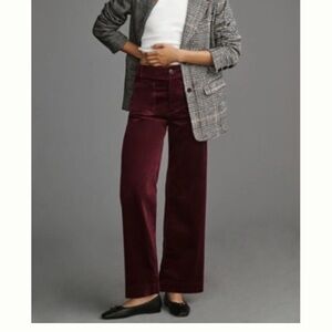 Maeve Wide Leg Corduroy Magenta/Violet Pants